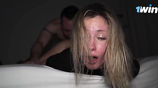 Hot ash-blonde college slut loves rough fuck-a-thon and
