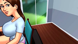 Summertime saga, sexy night dress, gaming