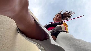 Milf blonde high heels foot fetish