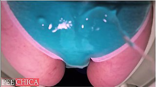 Piss Panties Wetting In Public Toilet
