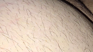 Step mom lets step son fuck her feet while sitting in bed