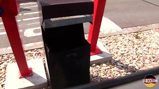 Redhead Euro Girl with Perfect Tits Fucked Hard in a Van