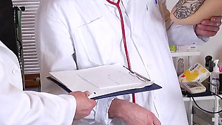 Pussy temperature measurement of tattooed slut Sharlotte Thorne