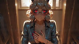 Busty Demon Anime Slut Gets Deep Anal Creampie At Your Service