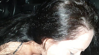 Rosalina Love Sucks My Dick in the Car and Licks the Cum