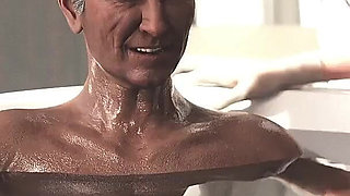 A Wife and Stepmother Awam main Edition #19b, Washing Old Gents