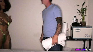 Mena Carlisle Big Tits Handjob Massage & Cumshot