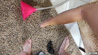 Mofos - Petite Valentina Vega & Natalia Start Indoors Foursome Sex Party with Blowjob POV