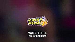 Blonde Mistress Emily Candys Pegs Justin Sweetsun with Strapon for Hot Cumshot