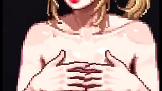 Just Blonde Pixel Boobs Girls, Ai Animation