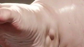 Giant SSBBW Dominates Slave with Foot Licking - Big Feet Worship