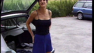 Stunnign German Lady Likes Outdoor Water Sport