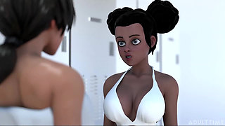 Hentai Sex College 2nd Semester Part 2 - Big Titty Hentai Babes Scissor After Their Competition