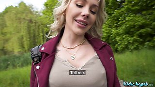 Lusty inked blonde with big boobs Angie Lynx nailed outdoors