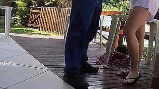 Hot wife Thay Ksada plumbing with the water delivery man -