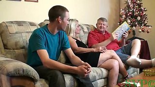 Stepmom Helps Stepboy And He Fucks Her Huge Tits