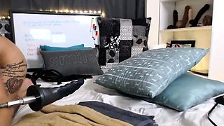 Blonde tight pussy babe solo toy fun in glamour masturbation