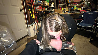 Sneaky Garage Sex, Peeing and Amazing Orgasm