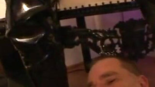 Old man dominating lesbian tits licking
