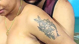 Hot Pool Romance with Boobs Press and Ass Romance