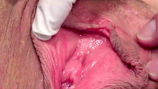 Close up pussy inspection of Czech mature woman