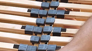 The Crazy Professor - a Sucking Doll Under His Bed Sucks His Cock Till the Cum Drips Over Her Lips