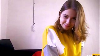 The guy films a homemade blowjob from his wife in first person: Blowjob, Doggy  Big Tits Porn