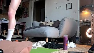 Inked Beauty Plays Wildly With Massive Dildo