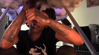 Interracial glory hole facial