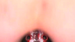 Teen Babe Ride Thick Monster Dildo. Orgasm. Gape