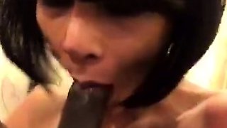 Slut gives wam deep throat pov blowjob and handjob