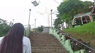 Sex in a Public Place - Couple caught having sex and exhibitionism at Christ the Redeemer