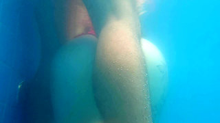 Risky Secret Sex in the Pool with a Stepsister and Distracted Stepfather at the Barbecue