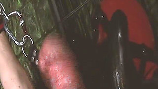 Fetish Girls Scene-3_brunette in Latex Lingerie Enjoys a Dildo and Her Tied-up Friend's Cock