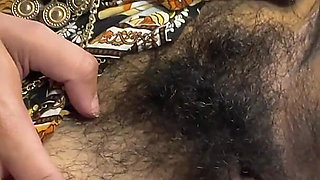 Hairy Goddess Riding Dildo Under Boho Skirt