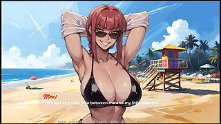 My New Girlfriend  Taboo Hentai Game  Ep.24 Day at the Beach with My Two Hot Step Sisters!