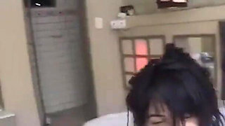 In the Foreground - Hot Young Amateur Licking Vagina