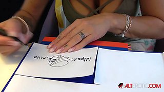 Mara Martinez inks and fucks with Heidi Van Horny