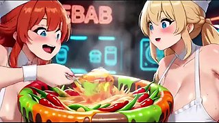 Noirs Funny AI Kitchen Cartoon