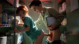 The Blowjob-giving Nurse, Famous Among Doctors and Nurses, Relieves Them During Their Shifts (ai-generated)