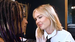 Caterer Lilly Bell comforts Aelin Blue in their own party