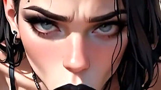 Anime Ai Tattooed Girl Gives Her Friend a Blowjob He'll Never Forget