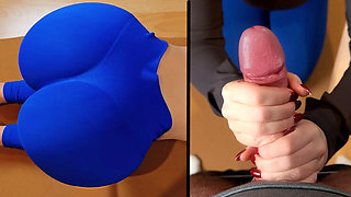 German amateur yoga girl with perfect big ass takes backshots and massive cumshot on her huge booty