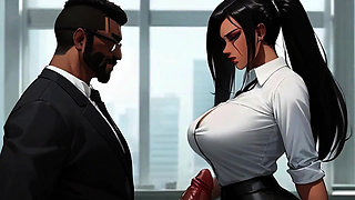 Sexy Secretaries Love Showing Off Their Big Natural Tits