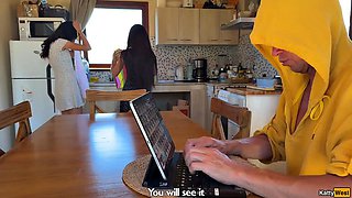 Katty West Cosplay Maids Time Freeze Cumshot Fetish