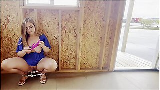 Blonde Milf With Big Tits And Glasses Enjoys Exhibitionist Masturbation And Dirty Talks