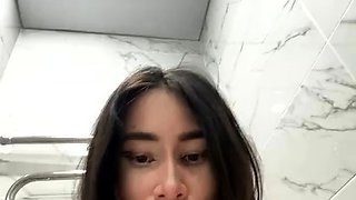 Lovely Amateur teen brunette masturbating outdoor