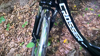 Helped a cutie fix her bike in the middle of nowhere and she thanked me with a juicy outdoor doggystyle & swallowed all my cum