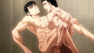 How far will muscle daddy go when a -Censored- begs for cock in a dirty washroom?