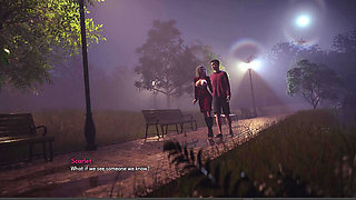 They both expressed their beautiful love at night. gameplay